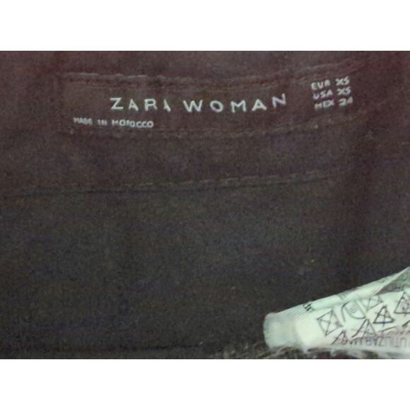Zara Gray Plaid Pleated Hi Rise Pants Women's  XS Preppy Academia Modest - Picture 12 of 12
